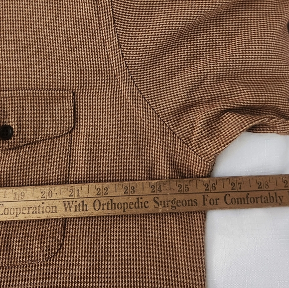 Polo Ralph Lauren Bowen Flannel Button Shirt Suede Elbow Patches Size Large VTG - Picture 8 of 9